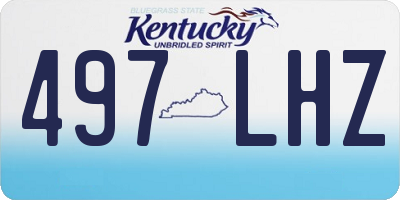 KY license plate 497LHZ