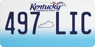 KY license plate 497LIC