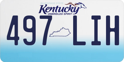 KY license plate 497LIH