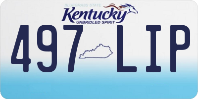 KY license plate 497LIP