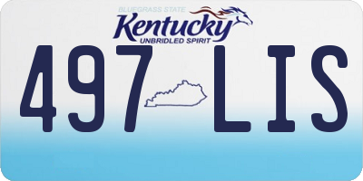 KY license plate 497LIS