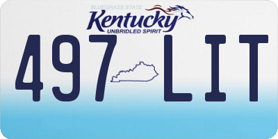 KY license plate 497LIT