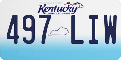 KY license plate 497LIW