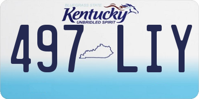 KY license plate 497LIY
