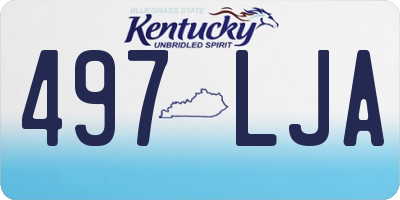 KY license plate 497LJA