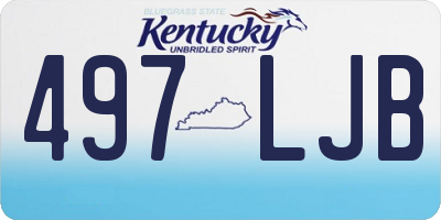 KY license plate 497LJB