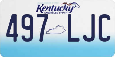 KY license plate 497LJC