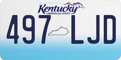 KY license plate 497LJD