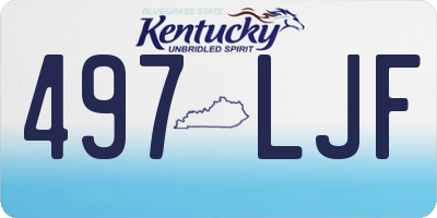 KY license plate 497LJF