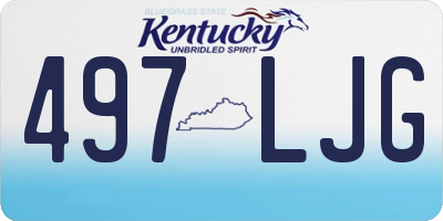 KY license plate 497LJG