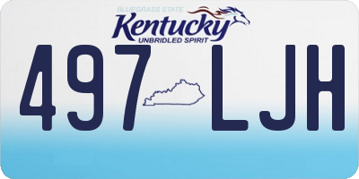 KY license plate 497LJH