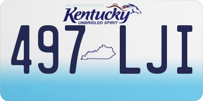 KY license plate 497LJI