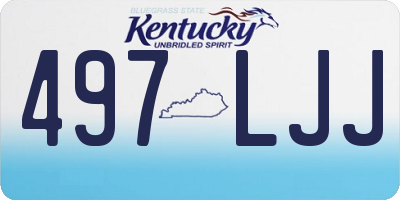 KY license plate 497LJJ