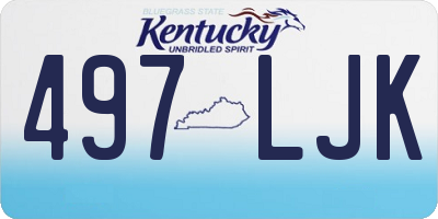 KY license plate 497LJK