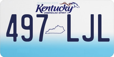 KY license plate 497LJL