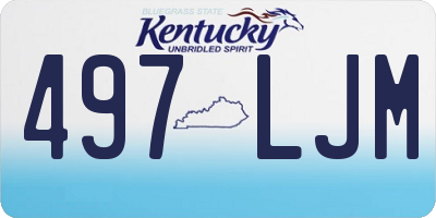 KY license plate 497LJM