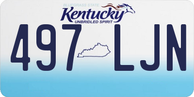 KY license plate 497LJN