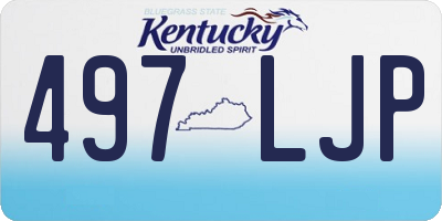 KY license plate 497LJP