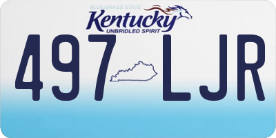 KY license plate 497LJR