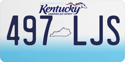 KY license plate 497LJS