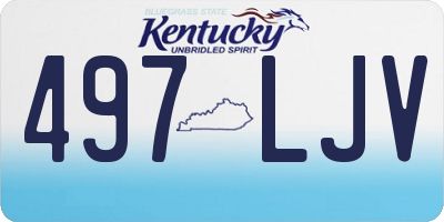 KY license plate 497LJV