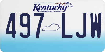 KY license plate 497LJW