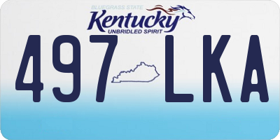 KY license plate 497LKA