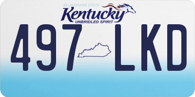 KY license plate 497LKD