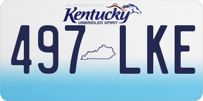 KY license plate 497LKE