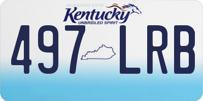 KY license plate 497LRB