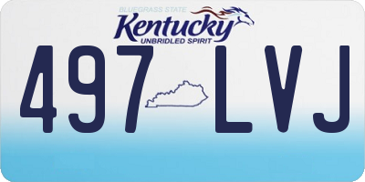 KY license plate 497LVJ