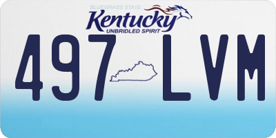KY license plate 497LVM
