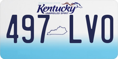 KY license plate 497LVO