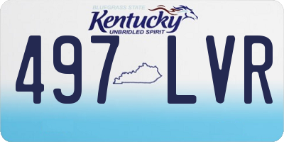 KY license plate 497LVR