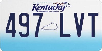 KY license plate 497LVT