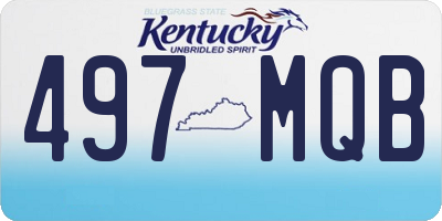 KY license plate 497MQB