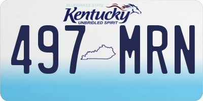 KY license plate 497MRN