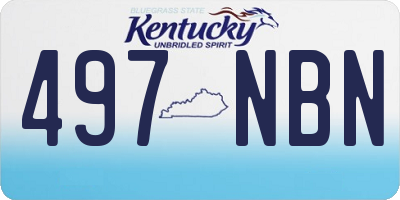KY license plate 497NBN