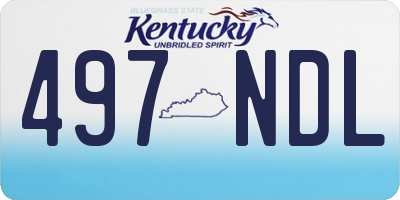KY license plate 497NDL