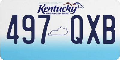 KY license plate 497QXB