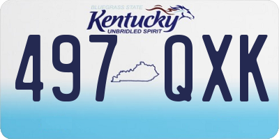KY license plate 497QXK