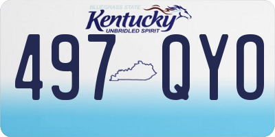 KY license plate 497QYO