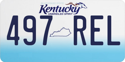 KY license plate 497REL