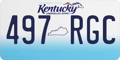 KY license plate 497RGC
