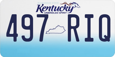 KY license plate 497RIQ