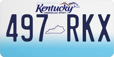 KY license plate 497RKX