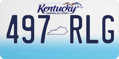 KY license plate 497RLG