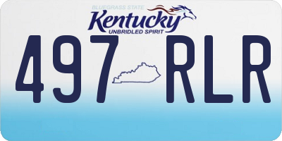 KY license plate 497RLR