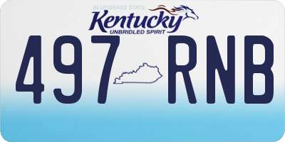 KY license plate 497RNB