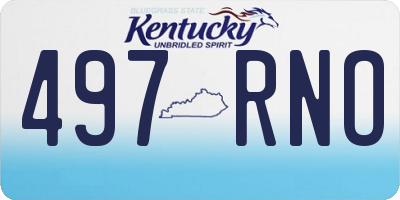 KY license plate 497RNO